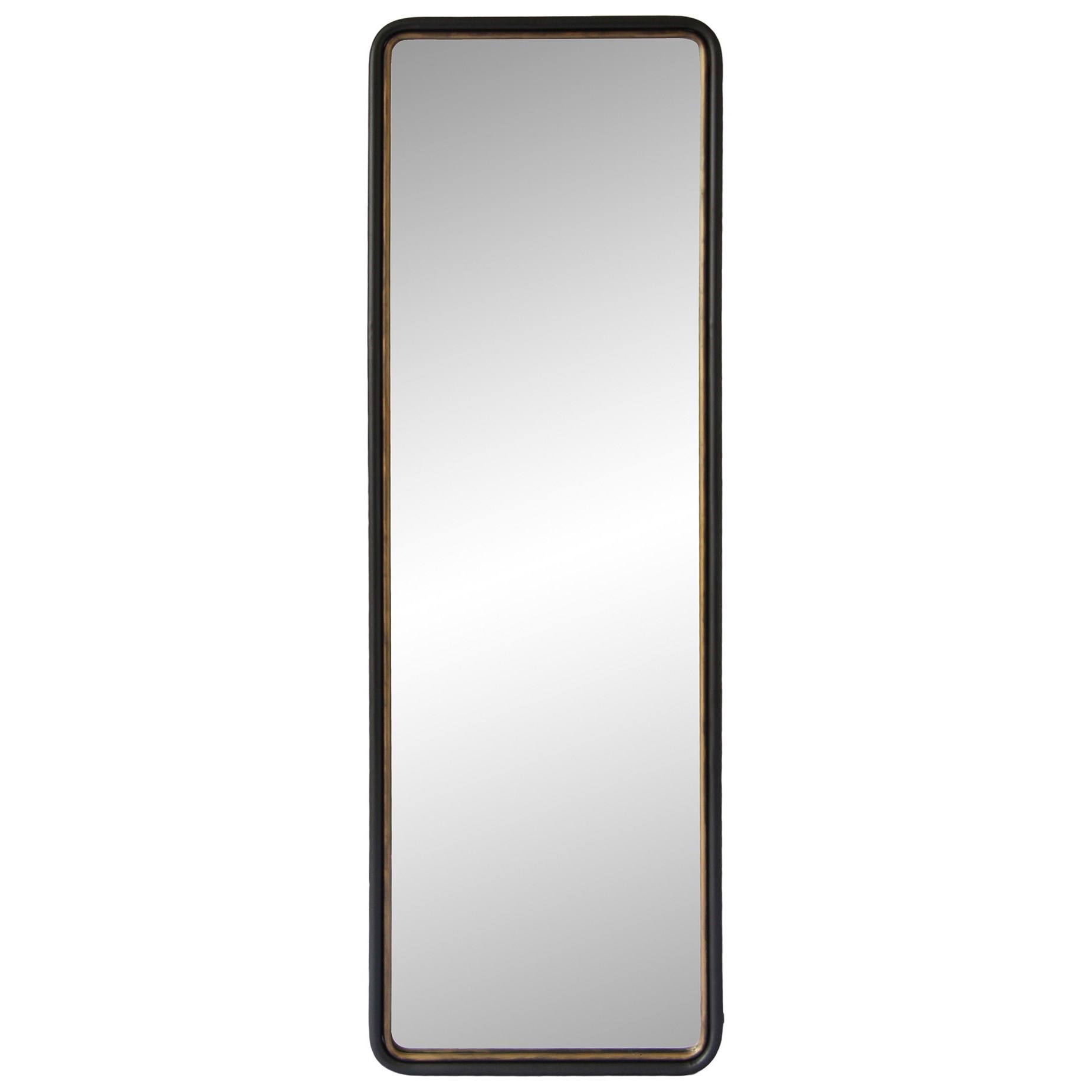 Mirrors and Screens KK100502 Sax Tall Mirror with Brushed Gold